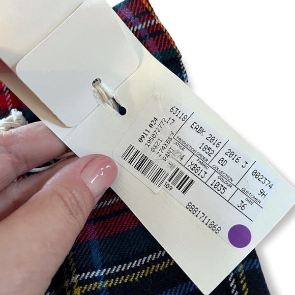 Gucci Kids Unisex Red Tartan Plaid Wool Pants Size 36 Months 3Y NWT - Picture 5 of 8